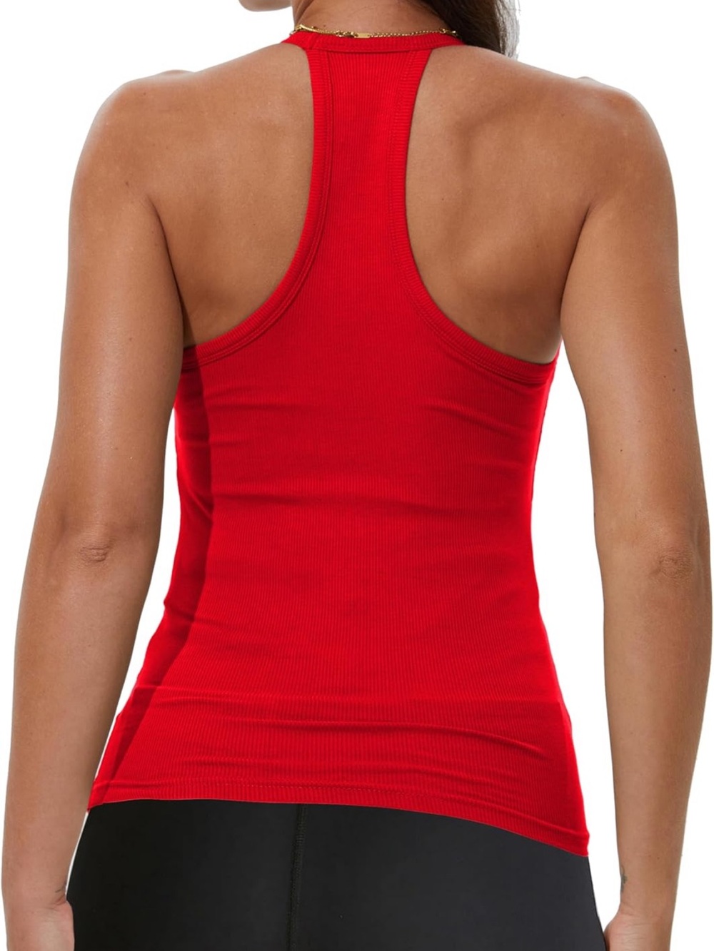 Women’s Racerback Tank Top — Purple & Red - Picture 5 of 5